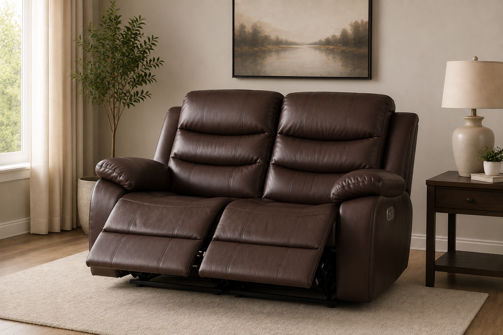 Elegance Soft Furnishings Roma Recliner Sofa 3+2 Seater Electric Leather Suite