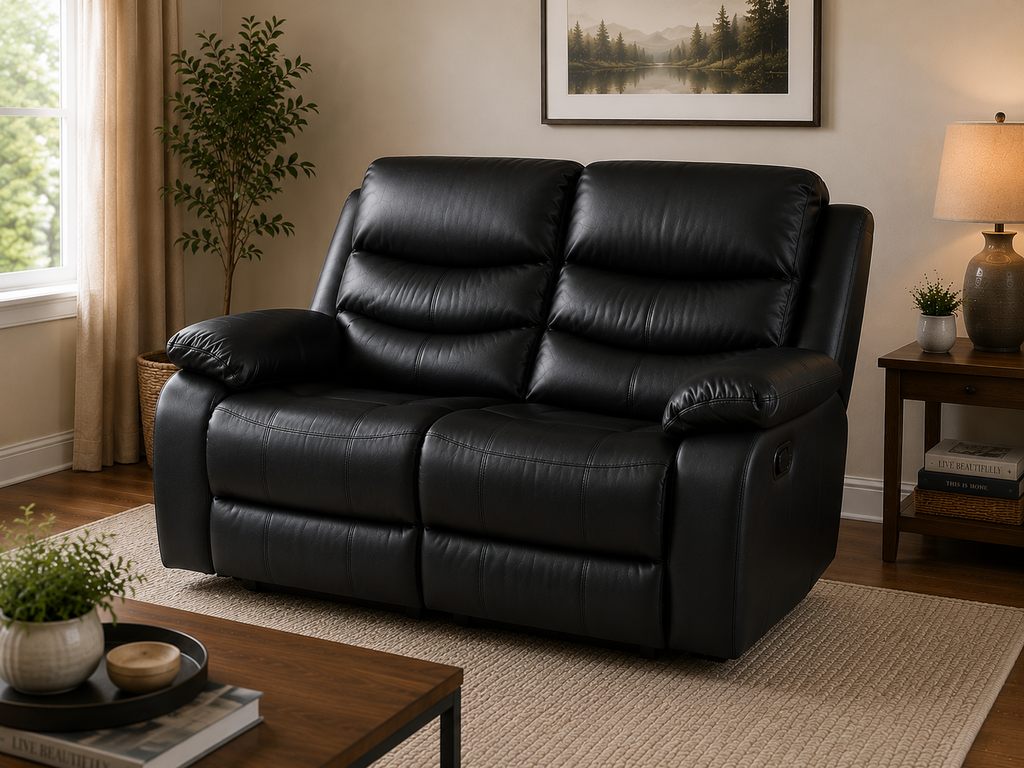 Elegance Soft Furnishings Roma Recliner Sofa 3+2 Seater Electric Leather Suite