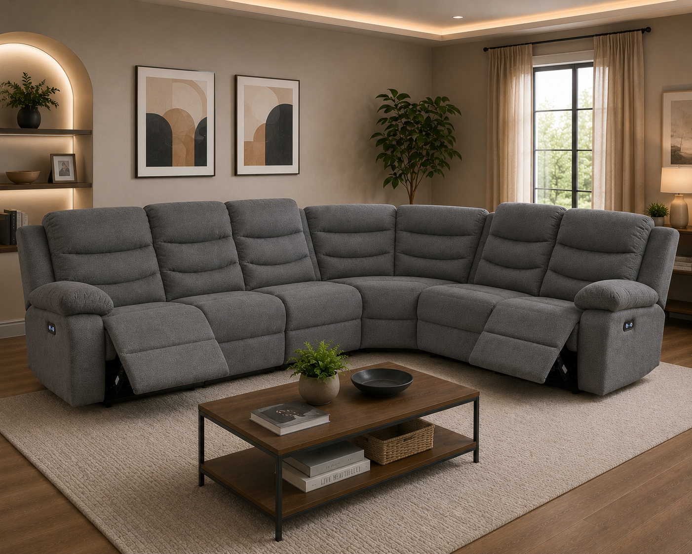 Elegance Soft Furnishings Sorrento Recliner Sofa