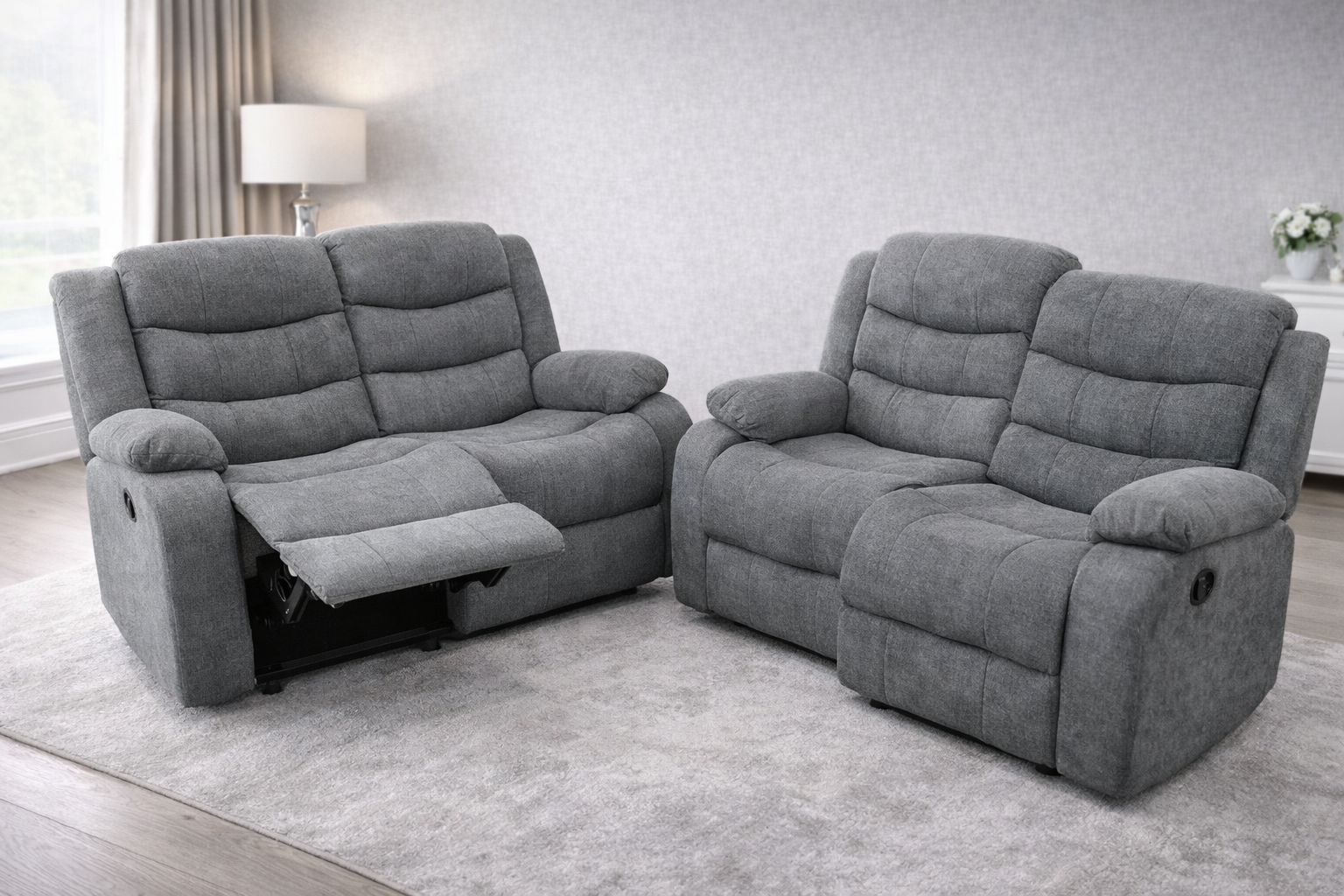 Grey Chenille Fabric Recliner Chair – Comfortable & Stylish