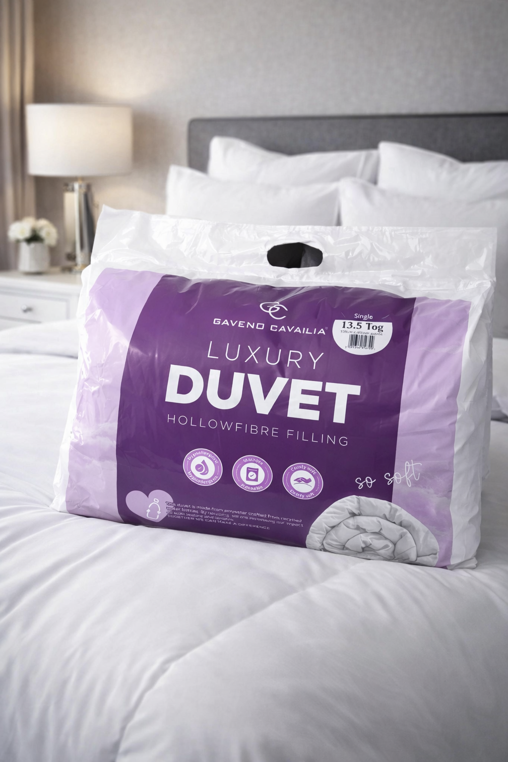 Luxury 13.5 Tog Hollowfibre Duvet – Hypoallergenic – Brand New