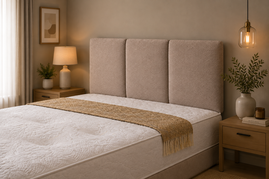 Elegance Soft Furnishings Eleanor Upholstered Headboard Padded Panel Naples Fabric