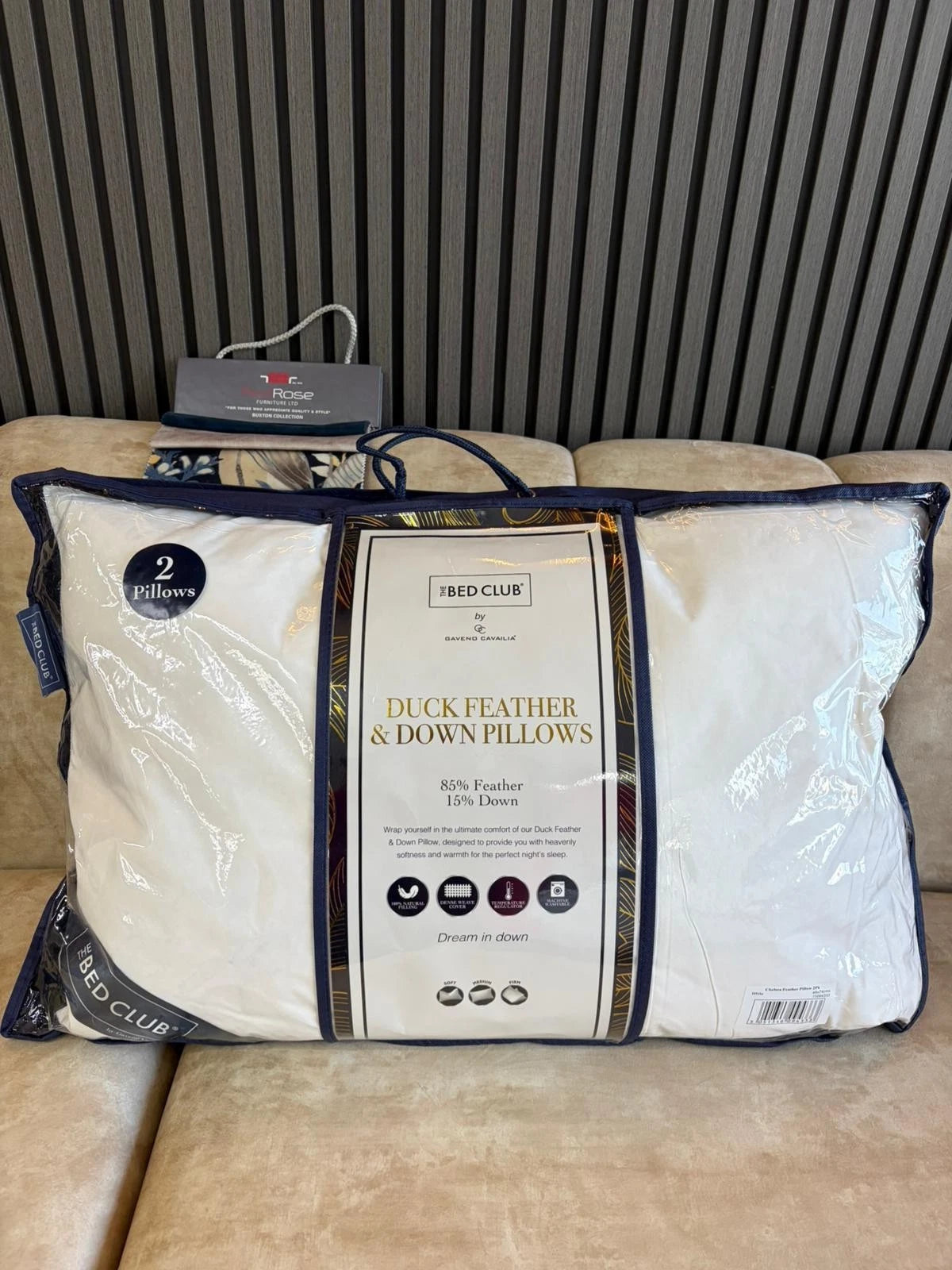 2-Pack Premium Duck Feather & Down Pillows