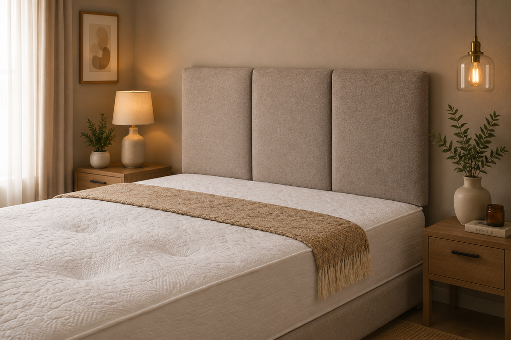 Elegance Soft Furnishings Eleanor Upholstered Headboard Padded Panel Naples Fabric