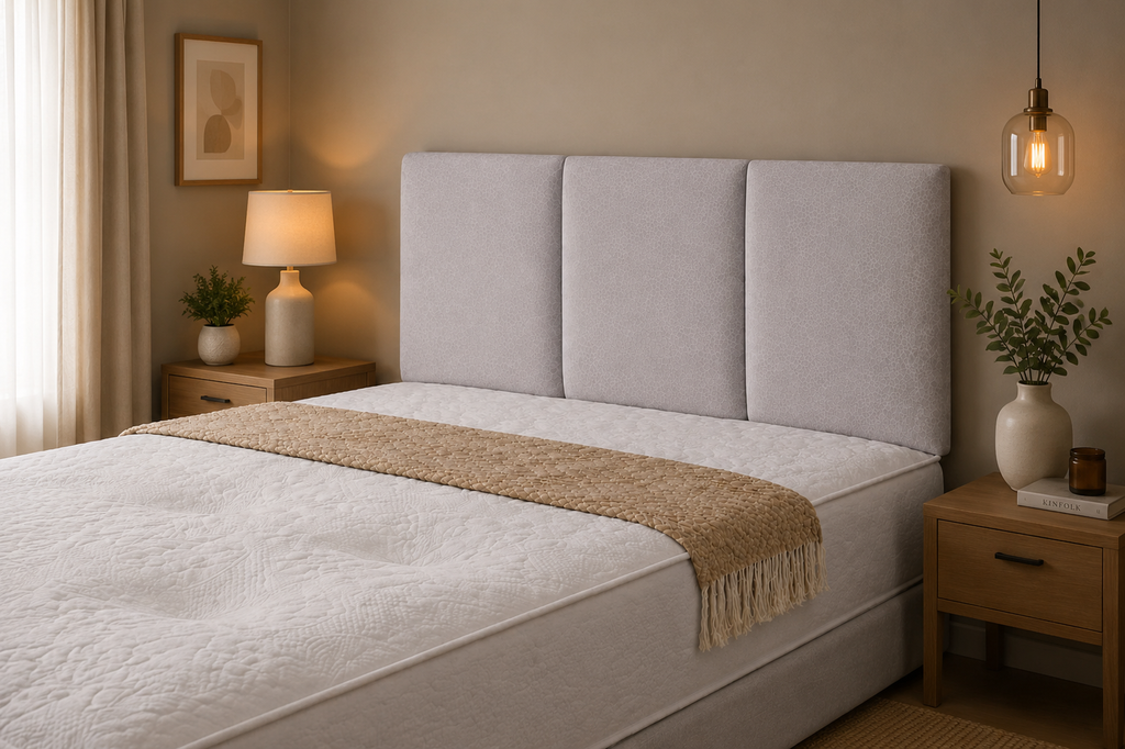 Elegance Soft Furnishings Eleanor Upholstered Headboard Padded Panel Naples Fabric