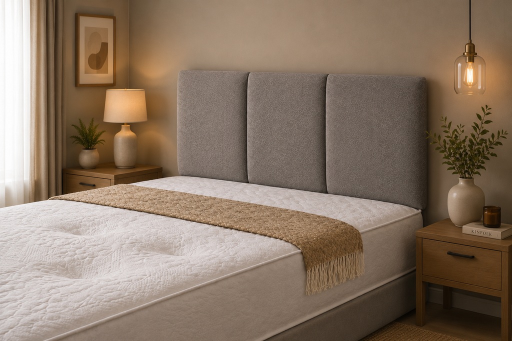 Elegance Soft Furnishings Eleanor Upholstered Headboard Padded Panel Naples Fabric